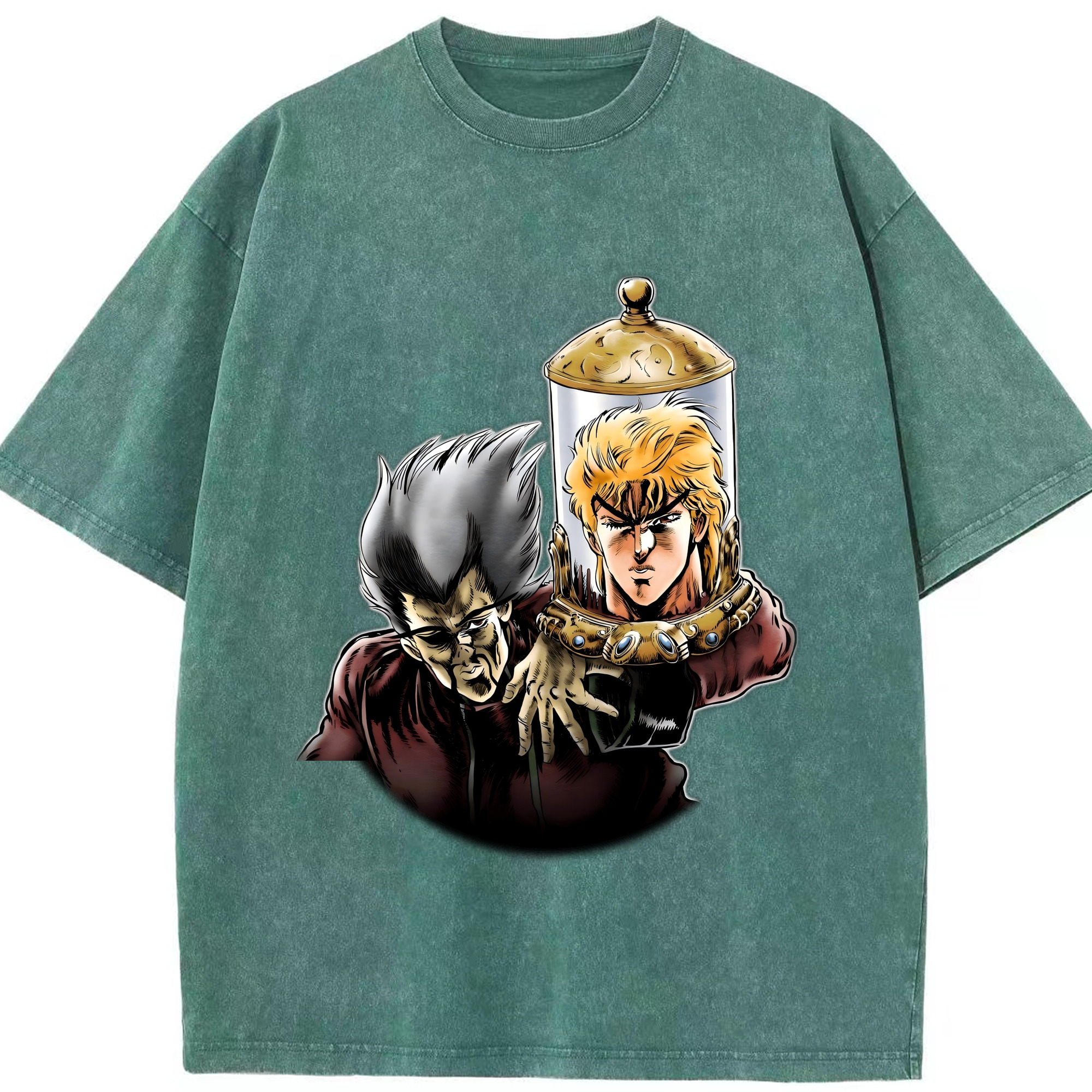 （画像用） ジョジョの奇妙な冒険 ディオ?ブランドー JoJo's Bizarre Adventure Dio Brando 綿100% ヴィンテージ風 半袖Tシャツ（フロントプリント）